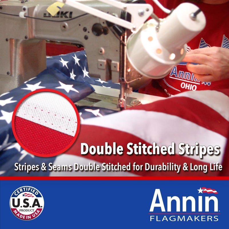 Annin Flagmakers (2730) Tough-Tex American Flag, Made in USA, 5 x 8 Feet, Polyester - Image 5